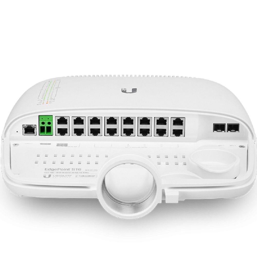 UBIQUITI EP-S16 PoE-коммутатор, 16х 1G RJ45, 2x SFP+, раздача Passive PoE, уличный корпус