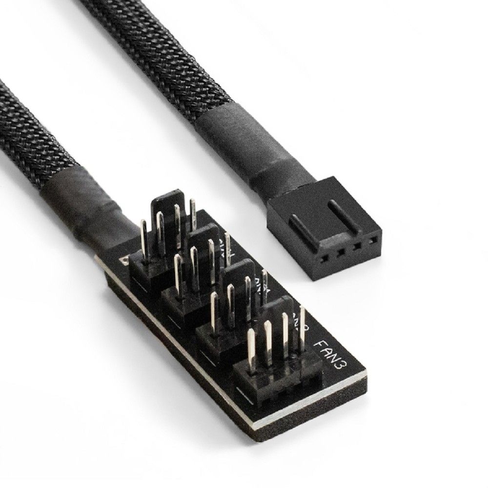 Exegate EX294793RUS Разветвитель питания с 4pin материнской платы на 1 CPU кулер и 3 корпусных вентилятора ExeGate EX-CC-4p4xF-0.3 (4pin F/4x4pinM, 0,3м)