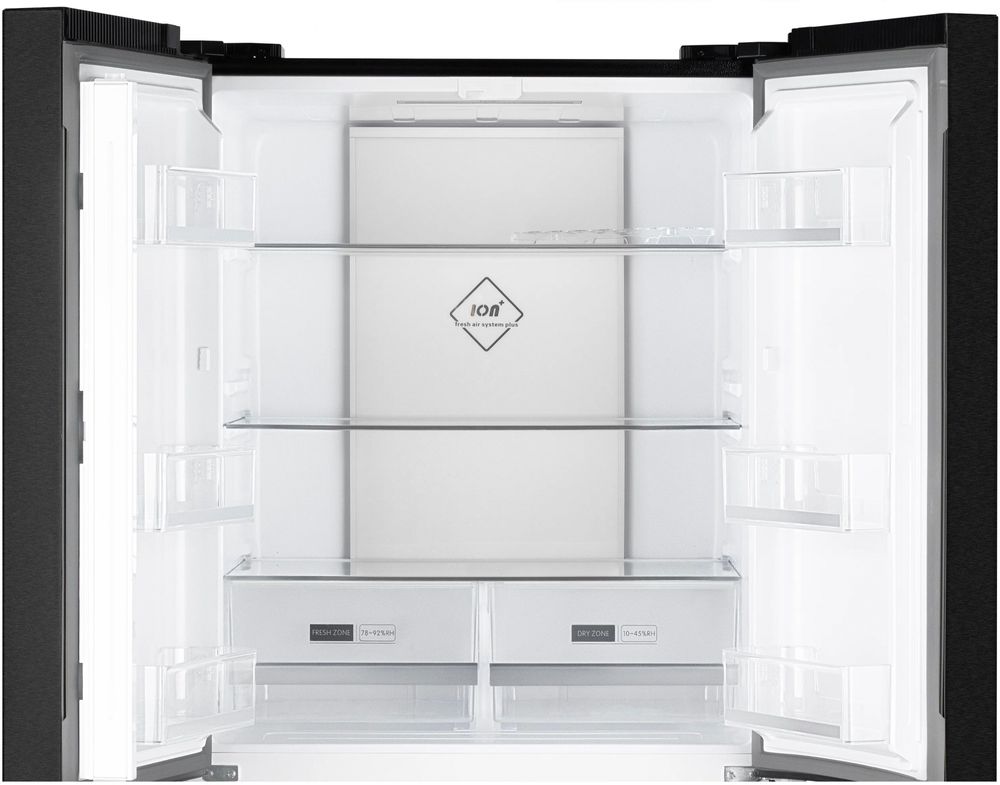Холодильник Weissgauff WCD 450 BG NoFrost Inverter 2-хкамерн. черный инвертер