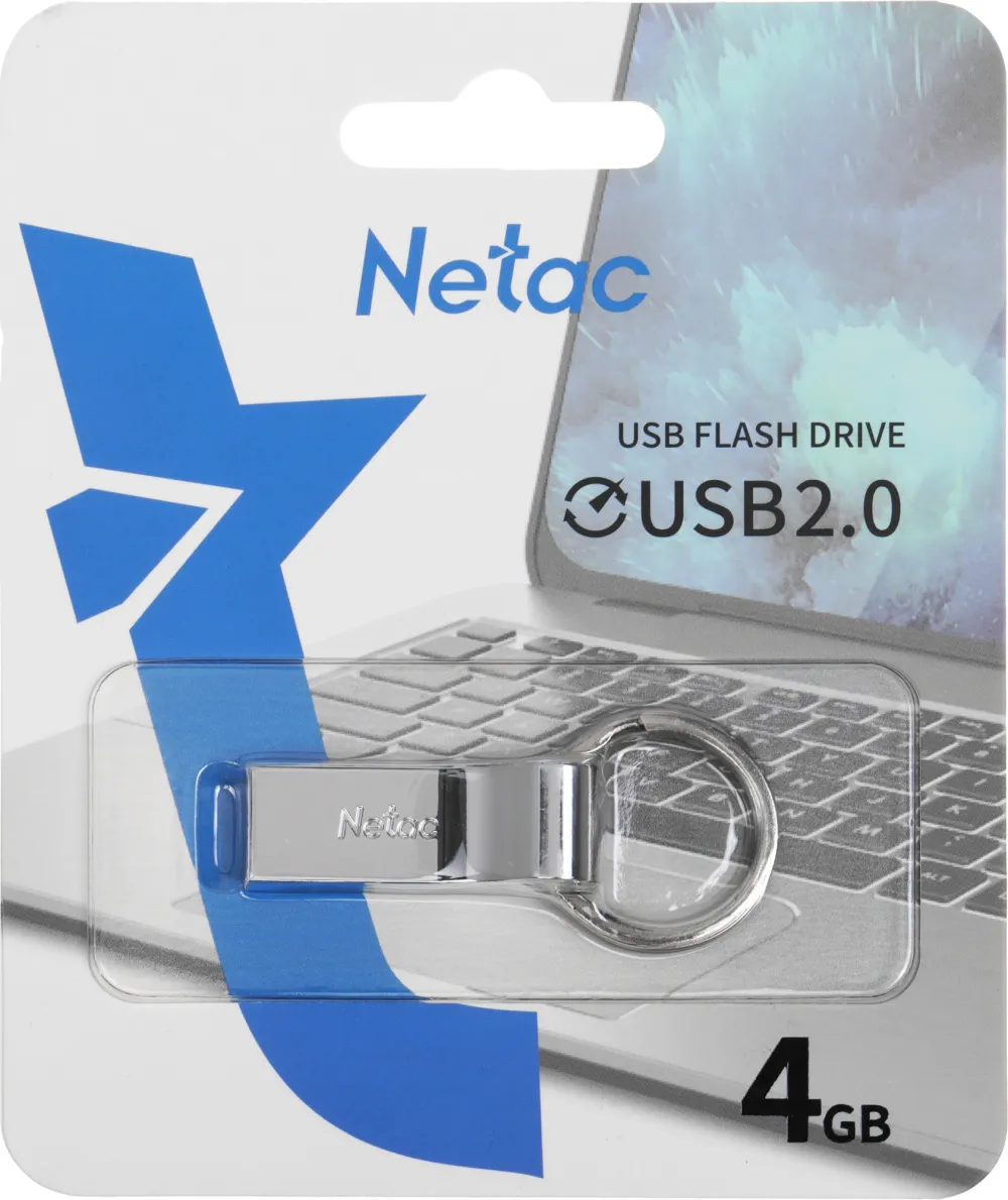 Флеш Диск Netac 4GB U275 NT03U275N-004G-20SL USB2.0 серебристый