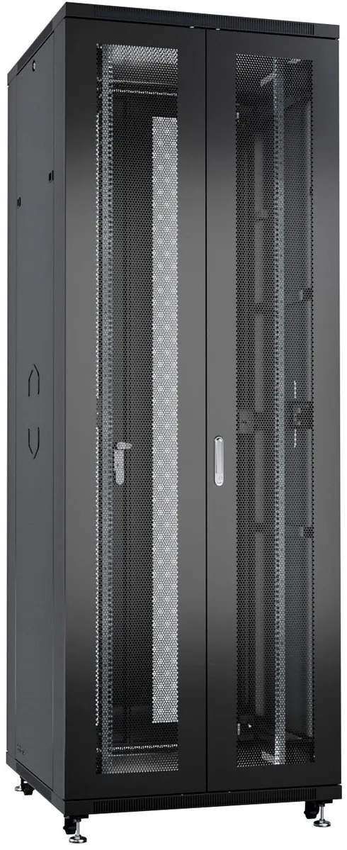 Cabeus ND-05C-42U80/120-BK Шкаф монтажный телекоммуникационный 19" напольный для распределительного и серверного оборудования 42U 800x1200x2055mm (ШхГхВ) передняя и задняя двойные перфорированные двер
