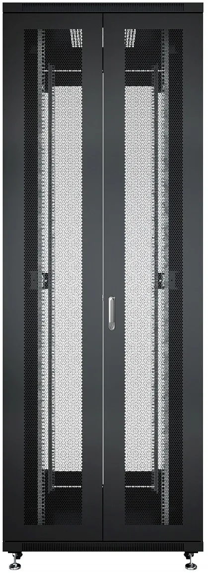 Cabeus ND-05C-42U80/120-BK Шкаф монтажный телекоммуникационный 19" напольный для распределительного и серверного оборудования 42U 800x1200x2055mm (ШхГхВ) передняя и задняя двойные перфорированные двер