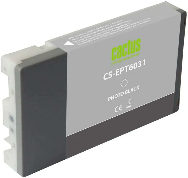 Картридж струйный Cactus CS-EPT6031 T6031 фото черный (220мл) для Epson Stylus PRO 7880/9880 с чипом