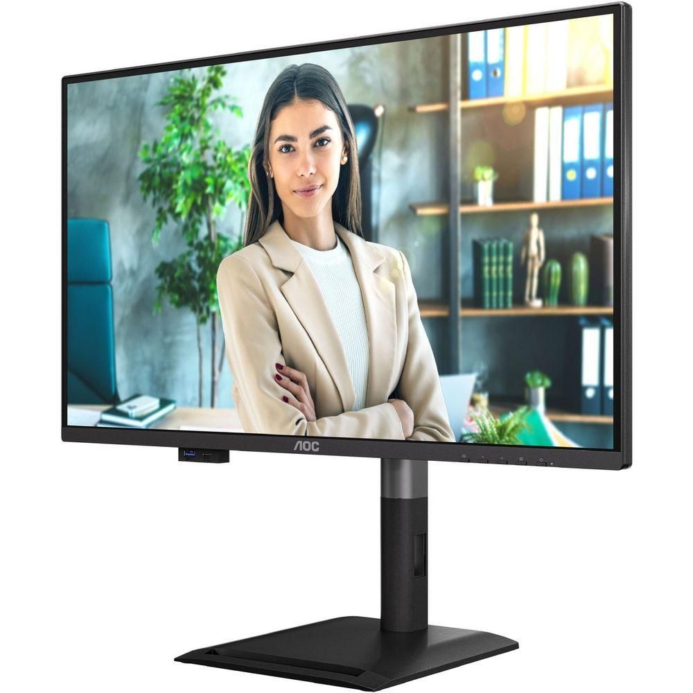 Монитор 27" AOC Q27P4U  IPS, 2560x1440, 120Hz, 4ms, 350сd/m, 1500:1 | 2xHDMI(2.0), DP(1.2), Type-C(PD-15W), 3xUSB 3.2 | HAS, Pivot, Swivel, InPSU, Speakers, Vesa 100, Black