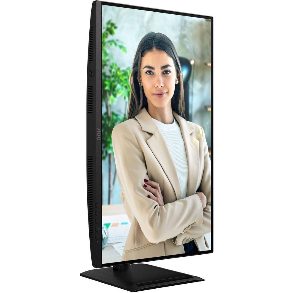 Монитор 27" AOC Q27P4U  IPS, 2560x1440, 120Hz, 4ms, 350сd/m, 1500:1 | 2xHDMI(2.0), DP(1.2), Type-C(PD-15W), 3xUSB 3.2 | HAS, Pivot, Swivel, InPSU, Speakers, Vesa 100, Black