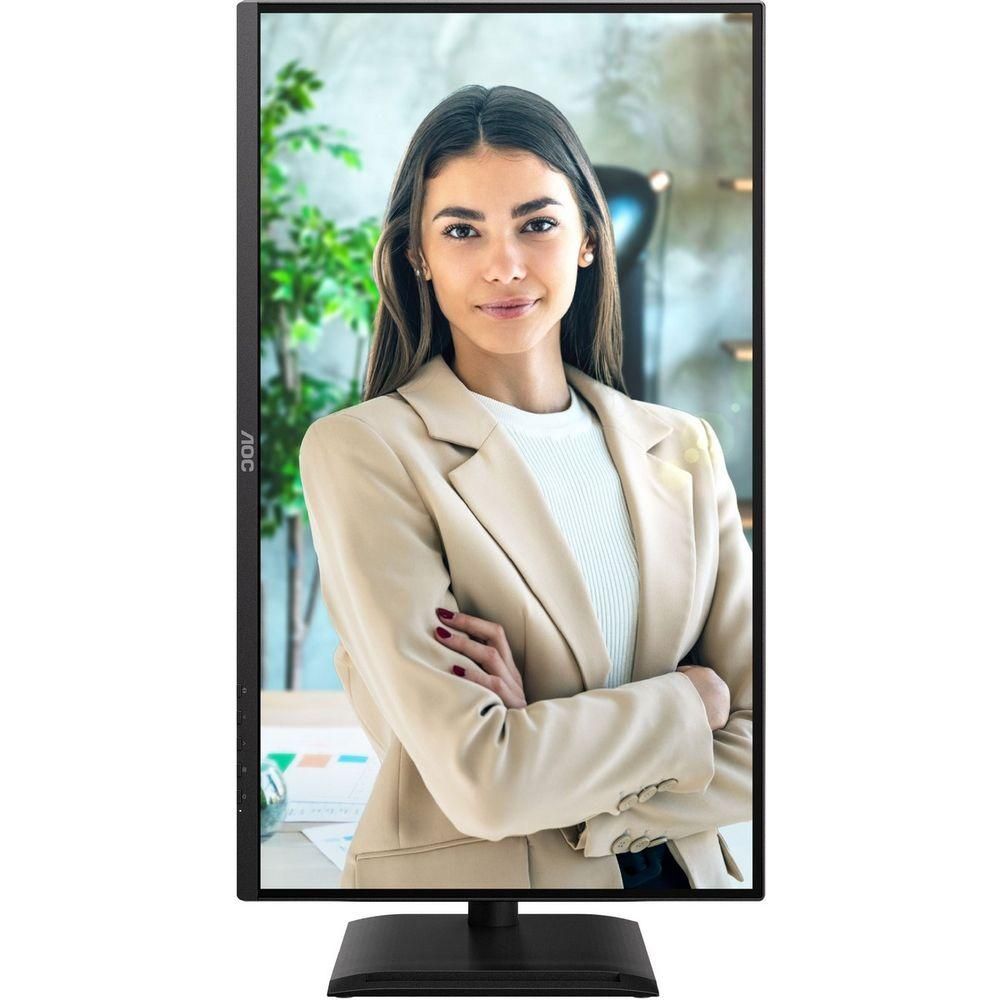 Монитор 27" AOC Q27P4U  IPS, 2560x1440, 120Hz, 4ms, 350сd/m, 1500:1 | 2xHDMI(2.0), DP(1.2), Type-C(PD-15W), 3xUSB 3.2 | HAS, Pivot, Swivel, InPSU, Speakers, Vesa 100, Black