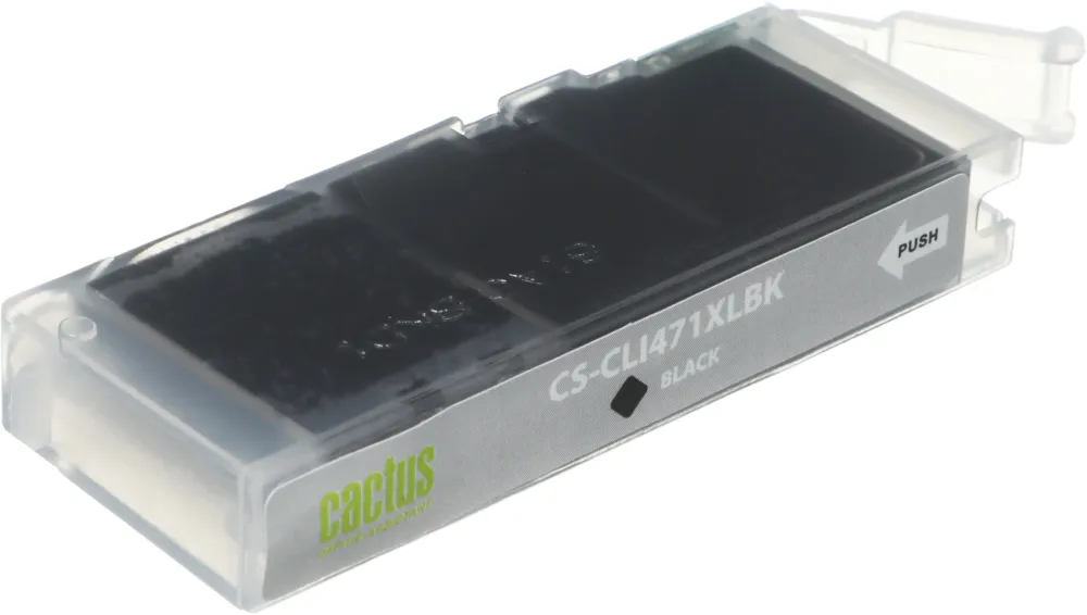 Картридж струйный Cactus CS-CLI471XLBK CLI-471XL BK фото черный (10.8мл) для Canon TS5040/MG5740/MG6840/MG7740 с чипом