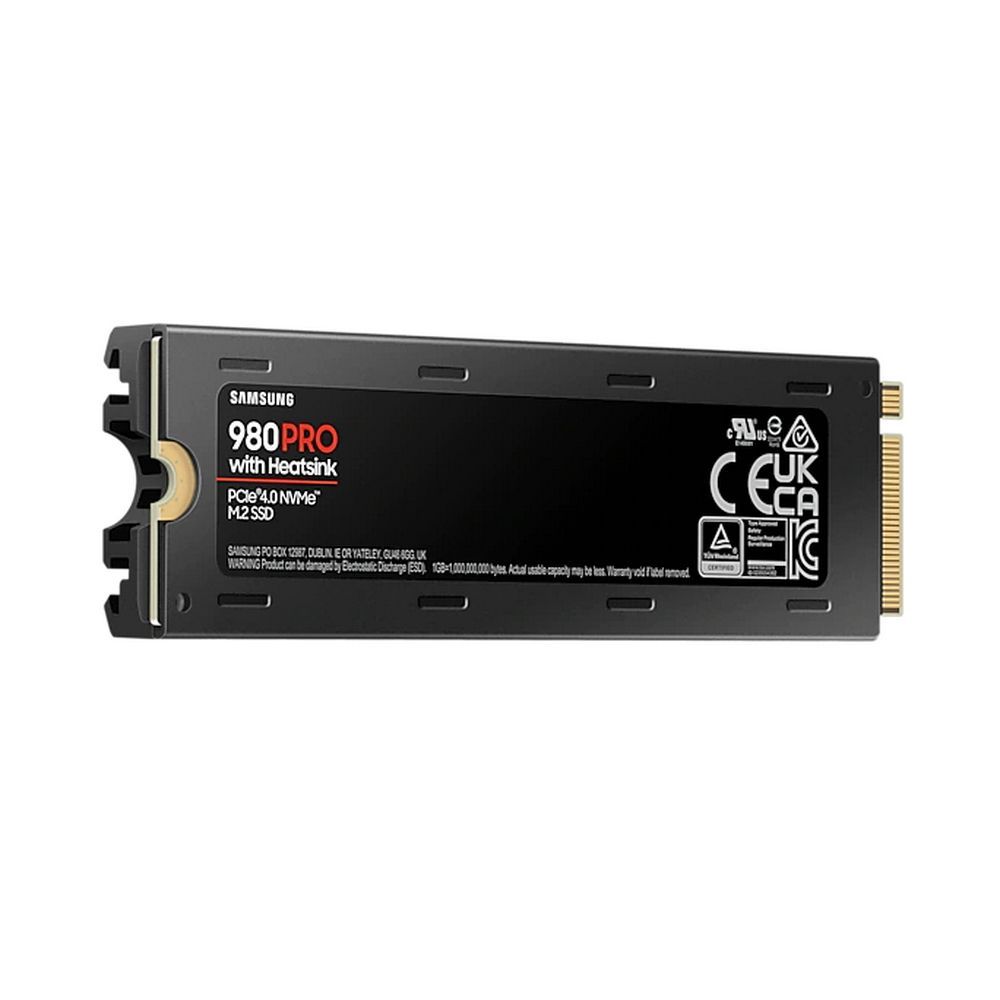 Твердотельный накопитель SSD Samsung 980 PRO Black M.2 2280 MZ-V8P2T0 2TB Client SSD PCIe Gen4x4 with NVMe, 7000/5100, IOPS 1000/1000K, MTBF 1.5M, 3D NAND TLC, 2048MB, 1200TBW, 0,33DWPD, Heat Sink, RTL (837690)