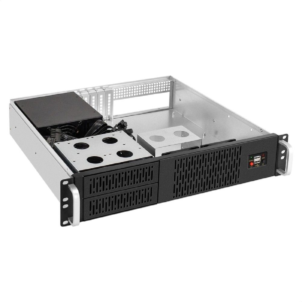 Exegate EX297155RUS Серверный корпус ExeGate Pro 2U400-02 <RM 19", высота 2U, глубина 400, БП 600ADS, USB>