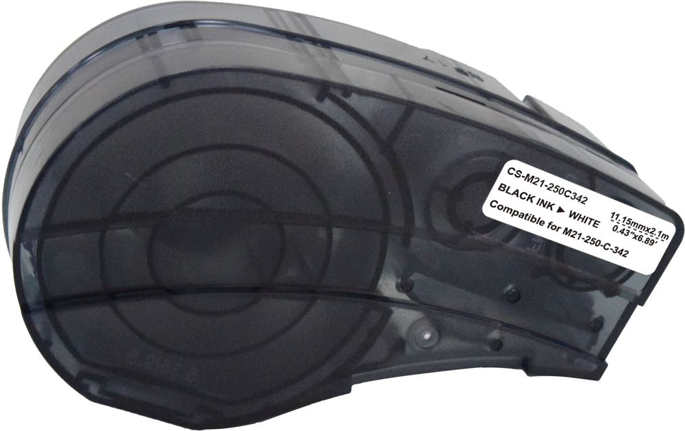 Картридж ленточный Cactus CS-M21-250C342 черный на белом 11.15x2.1 для Brady BMP21-PLUS, BMP21, BMP21-LAB