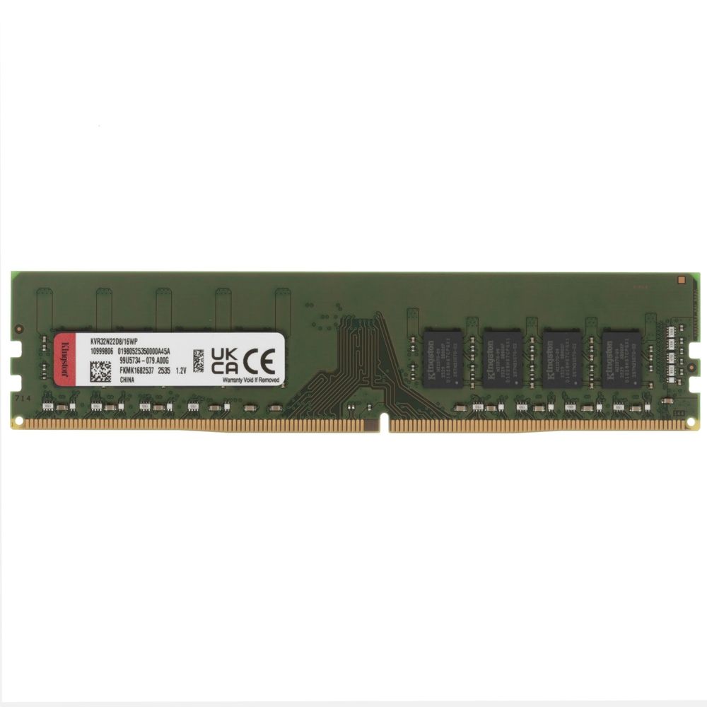 Модуль памяти Kingston 16GB DDR4 3200 DIMM ValueRAM Non-ECC, CL22, 1.2V, 2Rx8, RTL