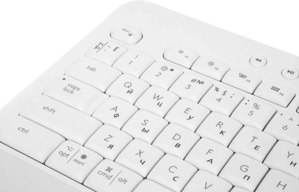 Клавиатура Logitech K650 белый USB беспроводная BT/Radio (подставка для запястий) (920-010986)