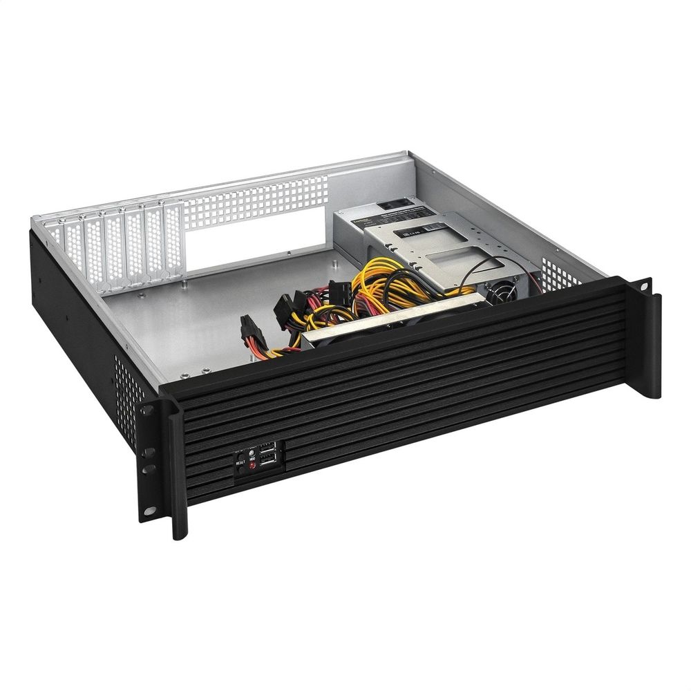 Exegate EX292526RUS Серверный корпус ExeGate Pro 2U350-01 <RM 19", высота 2U, глубина 350, БП 1U-350DS, USB>