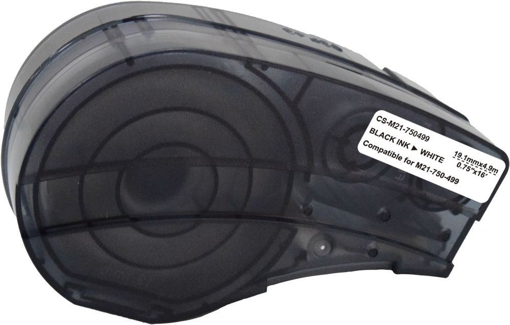Картридж ленточный Cactus CS-M21-750499 черный на белом 19.1x4.9 для Brady BMP21-PLUS, BMP21-LAB