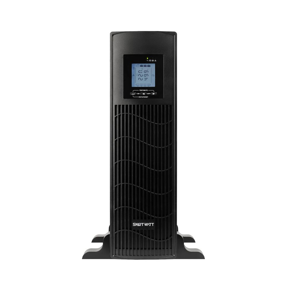 Источник бесперебойного питания SMARTWATT ИБП линейно-интерактивный SIN, 3000/2400 ВА/Вт, стоечный/напольный, LCD дисплей, IEC C13 - 6 шт., Schuko CEE7/4 - 1 шт.