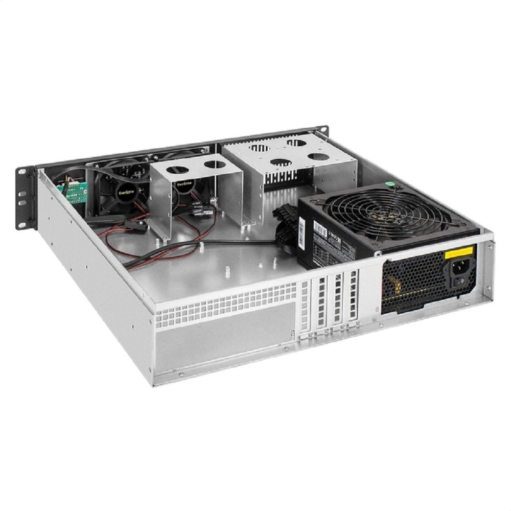 Exegate EX297153RUS Серверный корпус ExeGate Pro 2U400-02 <RM 19", высота 2U, глубина 400, БП 500RADS, USB>