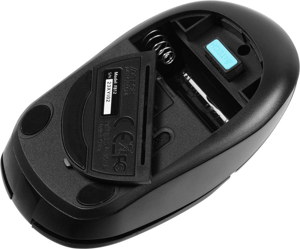 Мышь A4Tech Fstyler FB12 черный оптическая 1200dpi беспров. BT/Radio USB 3but (FB12 BLACK)