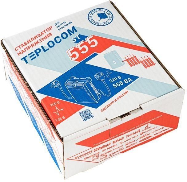 555 TEPLOCOM ST-555 mains voltage stabilizer 220V, 555VA, Uin. 145-260V