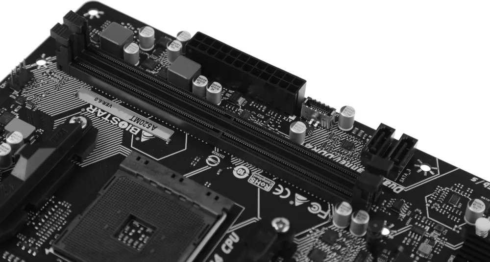 Материнская плата Biostar A520MT Soc-AM4 AMD A520 2xDDR4 mATX AC`97 8ch(7.1) GbLAN RAID+HDMI+DP