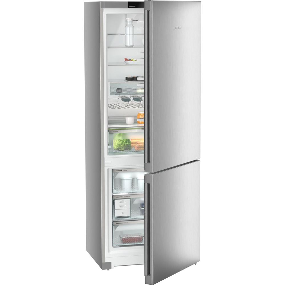 Холодильники LIEBHERR/ Plus, EasyFresh, МК NoFrost, 3 контейнера МК, в. 201,5 см, ш. 75 см, г. 67.5 см, класс ЭЭ A++, внутренние ручки, цвет Steel Finish,,полезный объём: 474 л (346 л + 128 л)