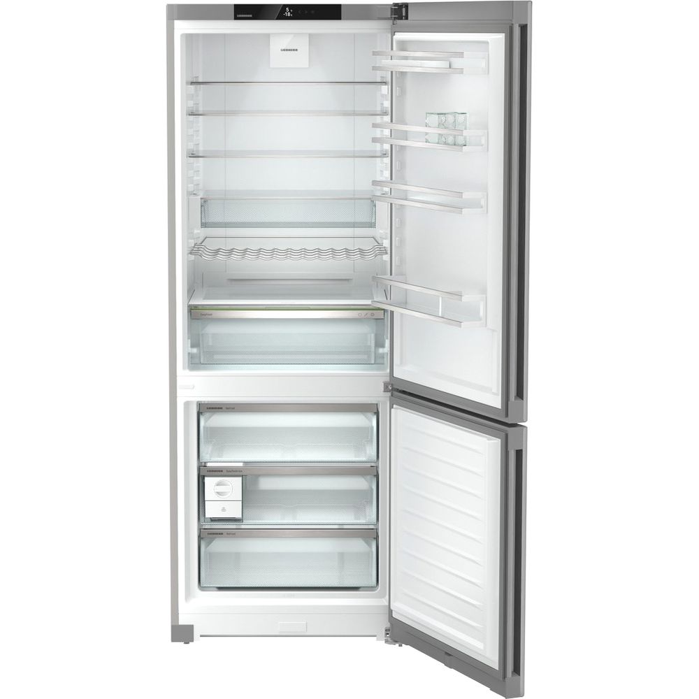 Холодильники LIEBHERR/ Plus, EasyFresh, МК NoFrost, 3 контейнера МК, в. 201,5 см, ш. 75 см, г. 67.5 см, класс ЭЭ A++, внутренние ручки, цвет Steel Finish,,полезный объём: 474 л (346 л + 128 л)