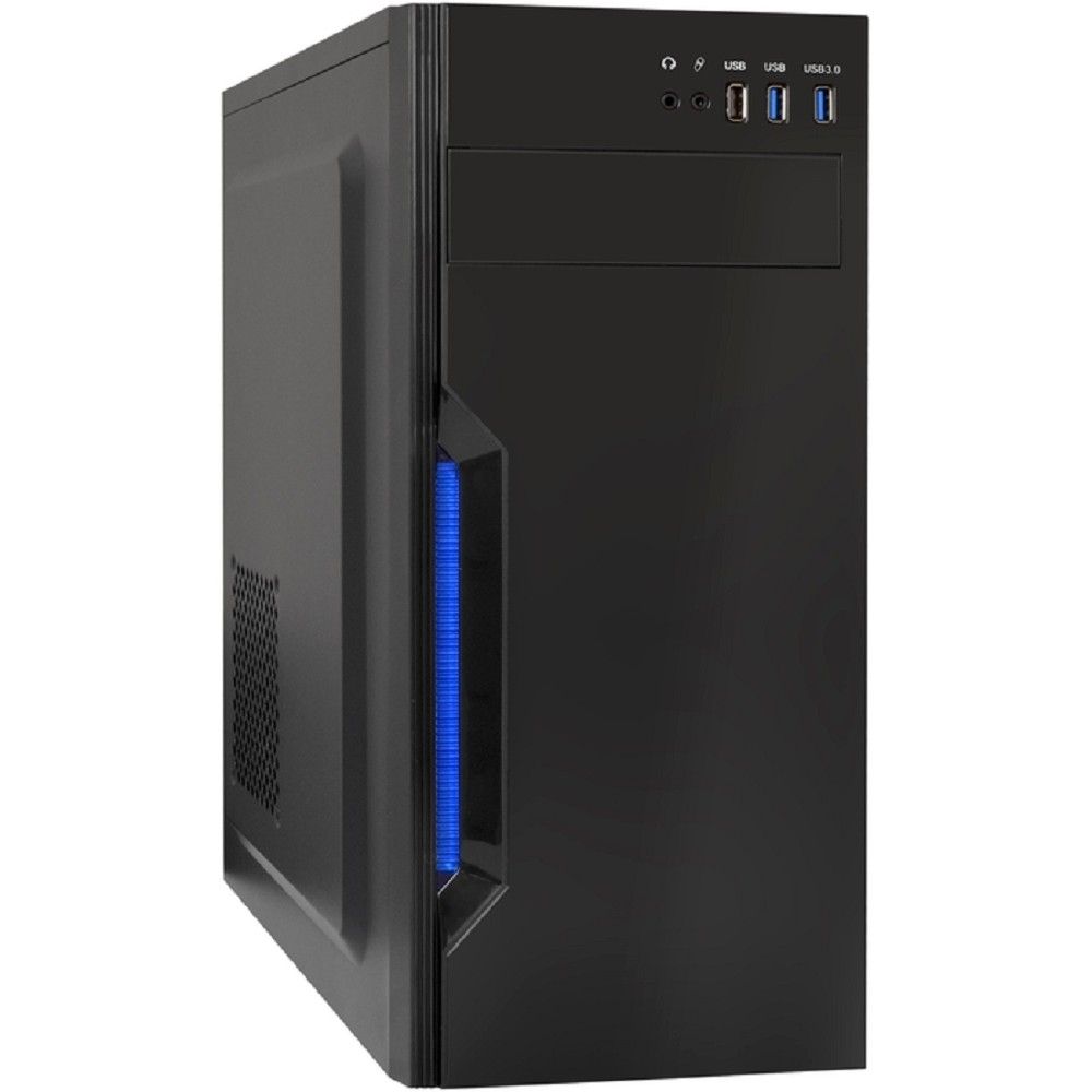 Exegate EX283078RUS Корпус Miditower ExeGate XP-333U Black, ATX, <XP450, Black,120mm>, 1*USB+2*USB3.0, Audio