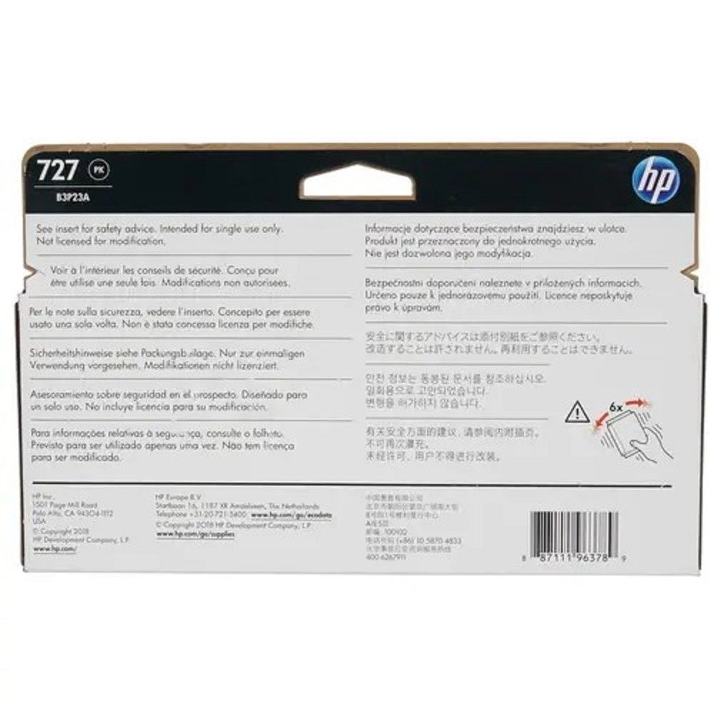 Картридж струйный HP 727 B3P23A черный (130мл) для HP DJ T920/T1500
