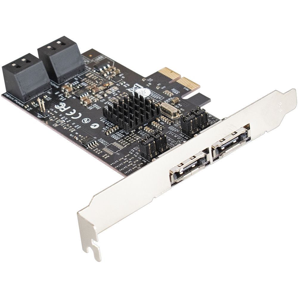 Контроллер Exegate EXE-504 (PCI-E x1 v2.0, SATA3 RAID, 4 int.+2 ext., Marvell Chispet 88SE9230)