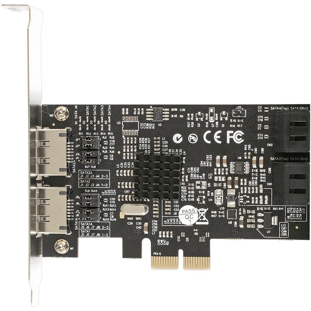 Контроллер Exegate EXE-504 (PCI-E x1 v2.0, SATA3 RAID, 4 int.+2 ext., Marvell Chispet 88SE9230)