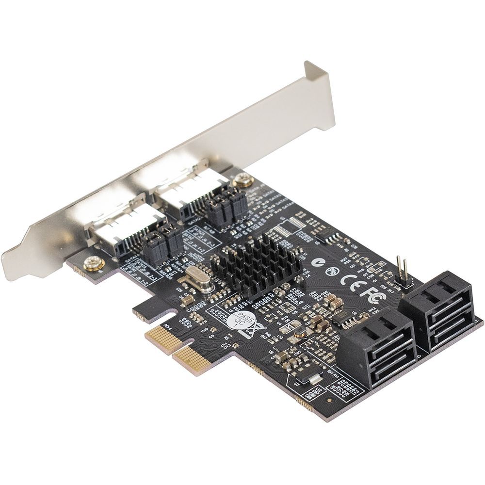 Контроллер Exegate EXE-504 (PCI-E x1 v2.0, SATA3 RAID, 4 int.+2 ext., Marvell Chispet 88SE9230)