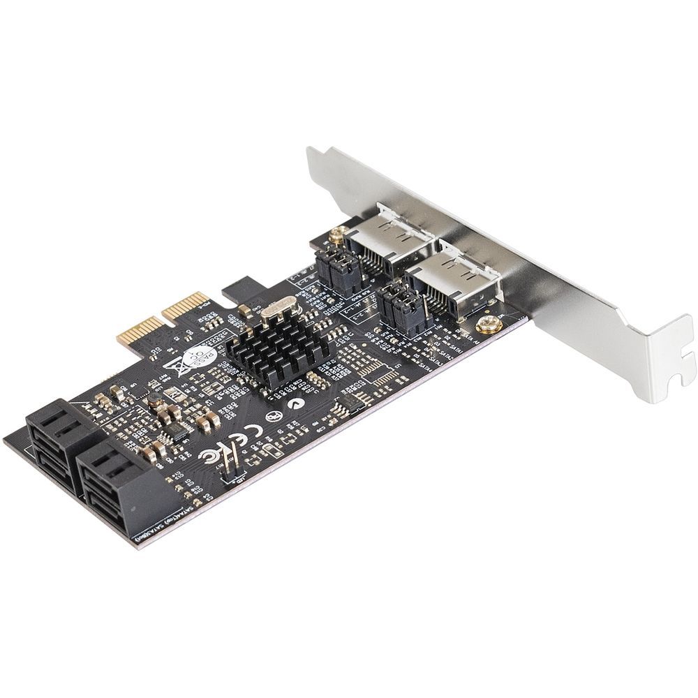Контроллер Exegate EXE-504 (PCI-E x1 v2.0, SATA3 RAID, 4 int.+2 ext., Marvell Chispet 88SE9230)