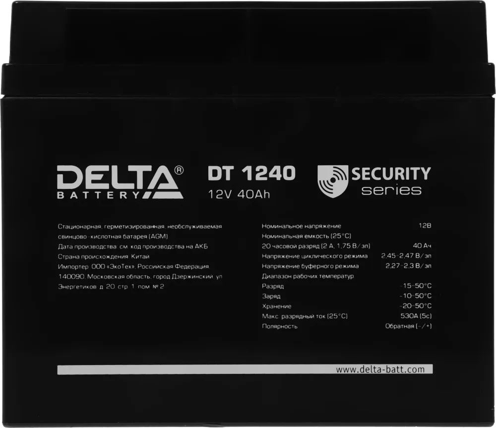 Аккумуляторная батарея Delta DT 1240