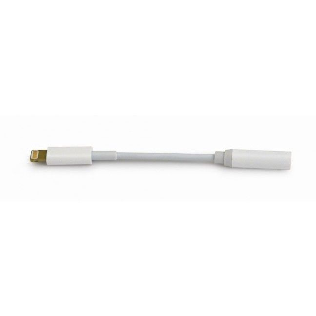 Кабель-переходник USB Cablexpert Lightning/Jack3.5F, для передачи аудиосигнала, белый, пакет (CCA-LM3.5F-01-W)