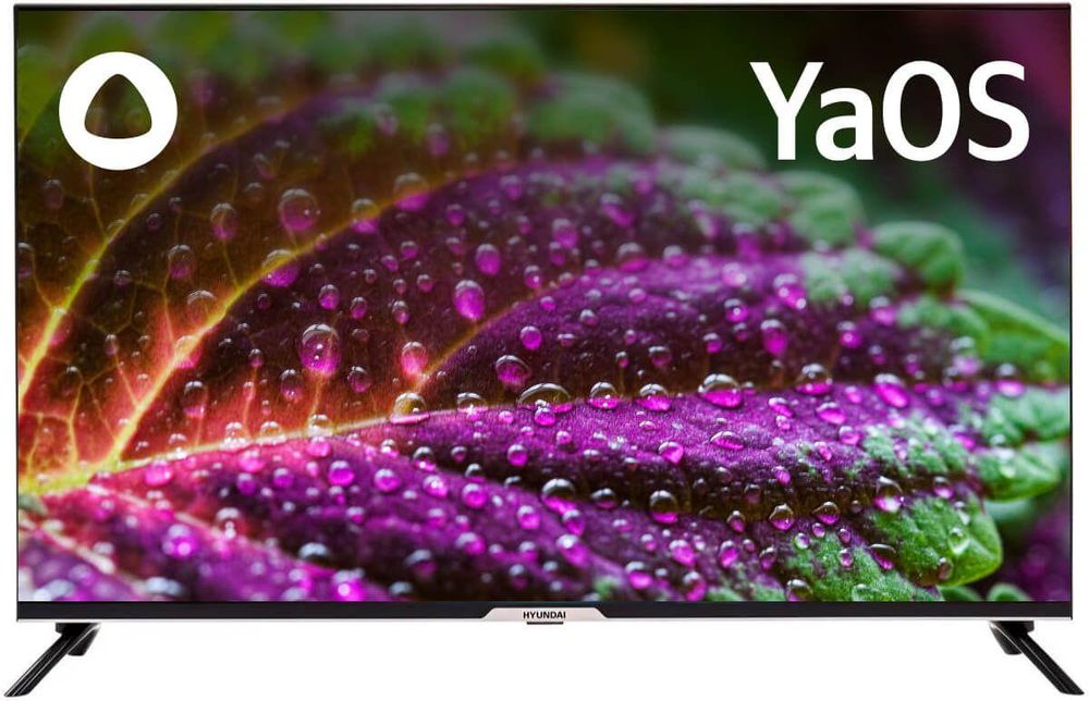 Телевизор LED Hyundai 43" H-LED43BU7003 Яндекс.ТВ Frameless черный 4K Ultra HD 60Hz DVB-T DVB-T2 DVB-C DVB-S DVB-S2 USB WiFi Smart TV
