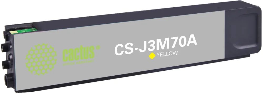 Картридж струйный Cactus CS-J3M70A 981A желт.пигм. (120мл) для HP PageWide 556dn Enterprise/586dn с чипом