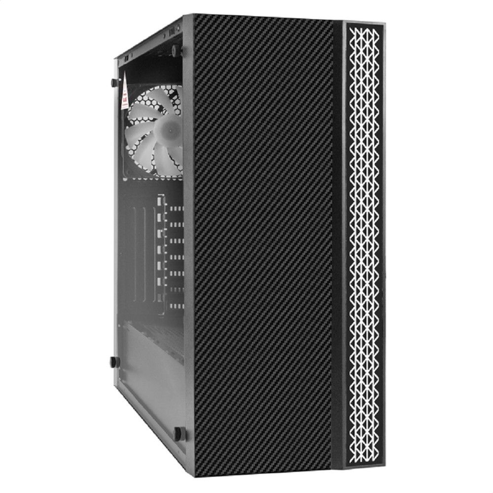 Exegate EX300153RUS Корпус Miditower ExeGate EVO-9211-500NPX (ATX, БП 500NPX с вент. 12см, с окном, 2*USB+1*USB3.0, HD аудио, черный, 1 вент. с RGB подсветкой)
