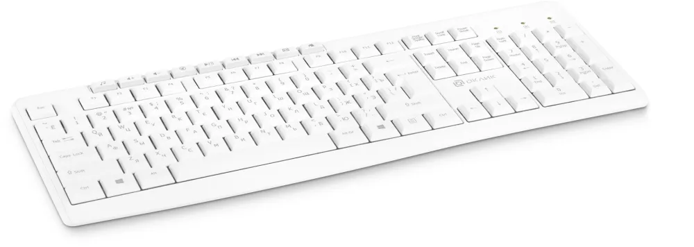 Клавиатура Оклик K225W белый USB беспроводная Multimedia (1875235)