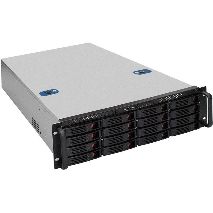 Exegate EX296241RUS Серверная платформа ExeGate Pro 3U660-HS16 <RM 19", высота 3U, глубина 660, Redundant БП Chicony 2x550W, 16xHotSwap, USB>