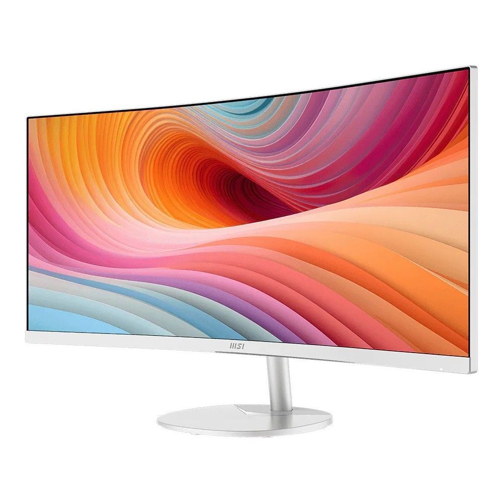 Монитор 34" MSI PRO MP341CQW E12 Curved VA, 3440x1440, 120Hz, 4ms, 300сd/m, 3500:1, HDR | 2xHDMI(2.0b), DP(1.4a) | InPSU, Speakers, Vesa 100, White
