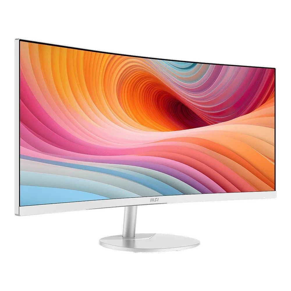 Монитор 34" MSI PRO MP341CQW E12 Curved VA, 3440x1440, 120Hz, 4ms, 300сd/m, 3500:1, HDR | 2xHDMI(2.0b), DP(1.4a) | InPSU, Speakers, Vesa 100, White