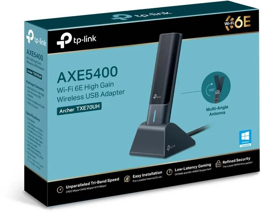 Сетевой адаптер Wi-Fi TP-Link Archer TXE70UH AXE5400 USB 3.0