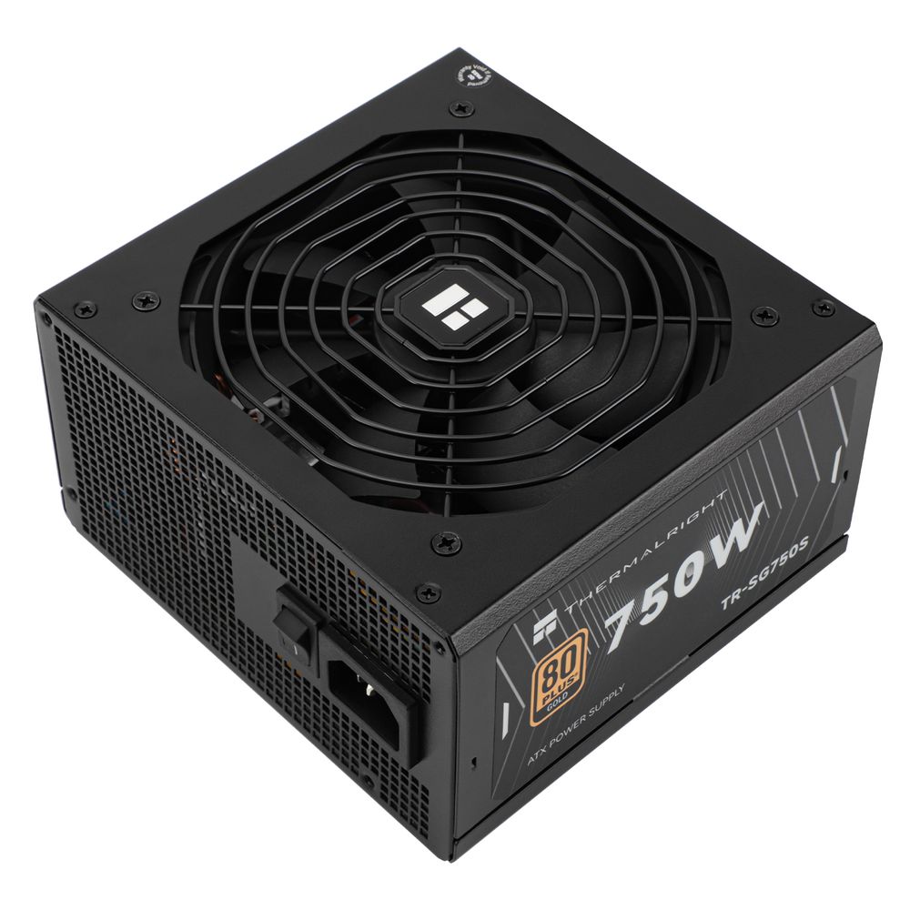 Блок питания 750W/ Power Supply Thermalright, 750W 80+ Gold (ATX, 3.1, PCIe 5.1, Non-modular, 1x24(20+4)pin, 1xCPU 8(4+4)pin, 2xPCIe*2 8(6+2)pin, 5xSATA3, 1x12+4pin (12VHPWR PCIe 5.1 12+4pin 600mm), 3xMOLEX4pin, Active, 120x120mm, 150x140x86mm, APFC, blac
