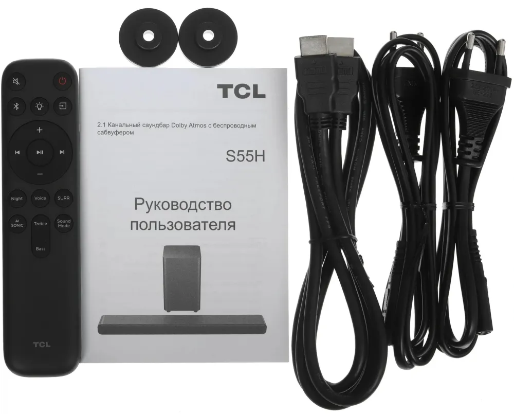 Саундбар TCL S55H 2.1 220Вт серый