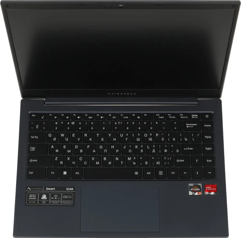 Ноутбук Maibenben S14A-R545UM Ryzen 5 Pro 4650U 8Gb SSD256Gb AMD Radeon Graphics 14" IPS FHD (1920x1080) Linux dk.blue WiFi BT Cam 5000mAh (S14A-R545UMA1SLURE0)