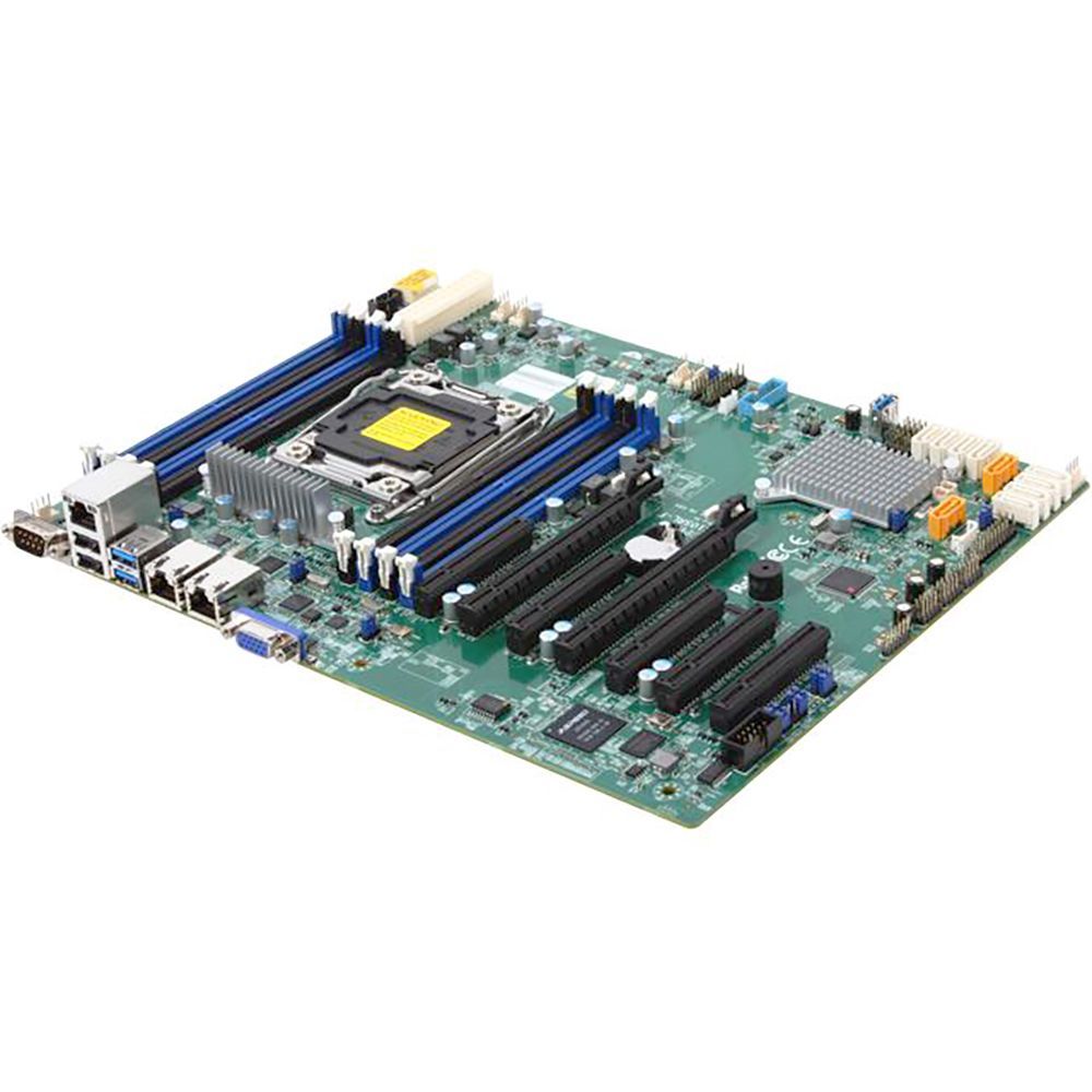 Материнская плата SuperMicro MBD-X10SRL-F-B ATX 8x 288-pin DDR4 DIMM slots Up to 1TB ECC 3DS LRDIMM Up to 512GB ECC LRDIMM Up to 256GB ECC RDIMM LGA 2011 10x SATA3 (6Gbps) ports 4x USB 3.0 ports 8x USB 2.0 ports 2x PCI-E 3.0 x8 slots 2x PCI-E 3.0 x8 slots