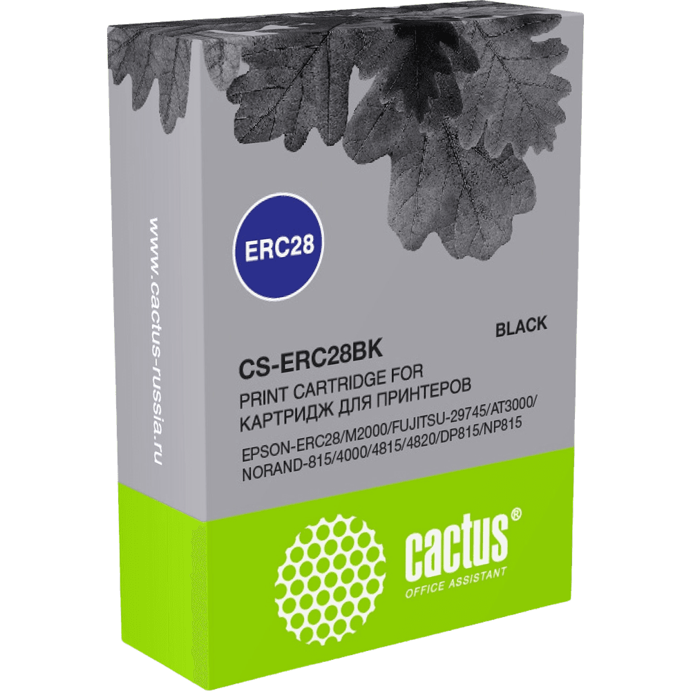 Картридж матричный Cactus CS-ERC28BK ERC28 12.7x3.1 черный для Epson ERC28/M2000/FUJITSU-29745/AT3000/NORAND-815/4000/4815/4820/DP815/NP815