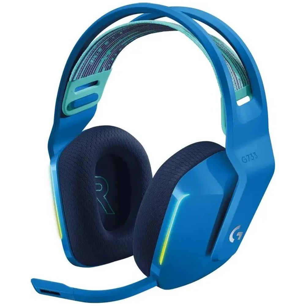Наушники с микрофоном Logitech G733 Lightspeed синий накладные Radio оголовье (981-000945)