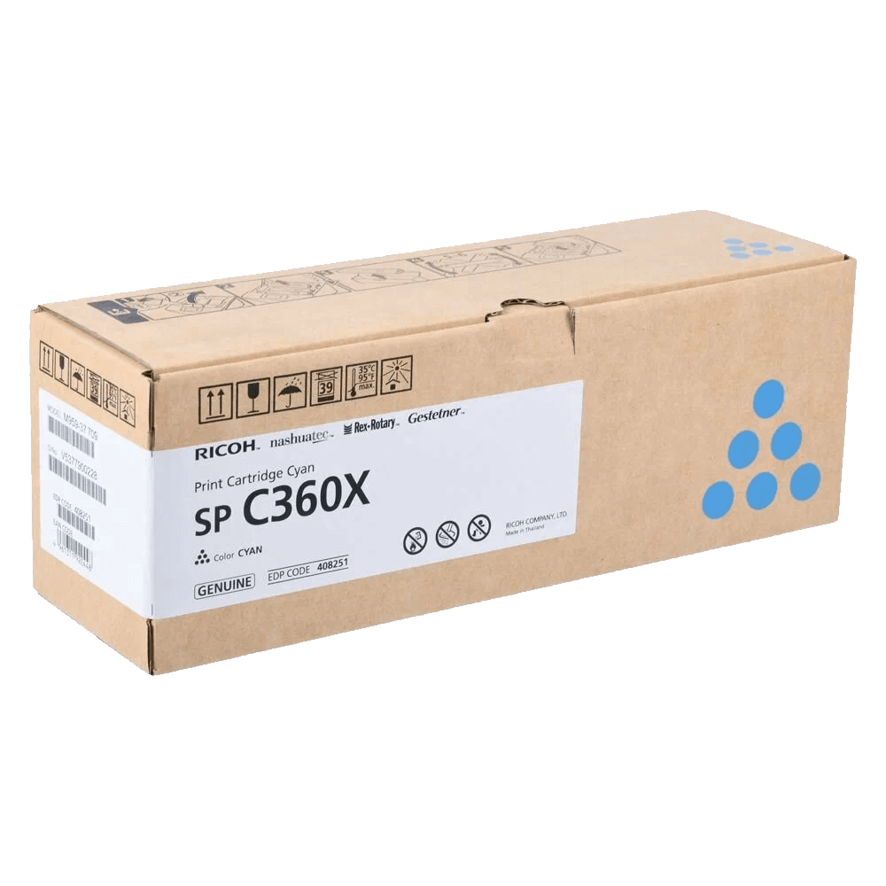 Картридж лазерный Ricoh SP C360X 408251 голубой (9000стр.) для Ricoh SP C361SFNw