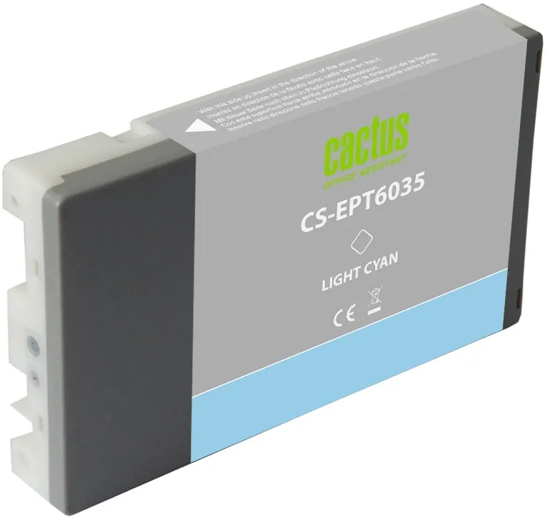 Картридж струйный Cactus CS-EPT6035 T6035 св.голуб.пигм. (220мл) для Epson Stylus PRO 7880/9880 с чипом