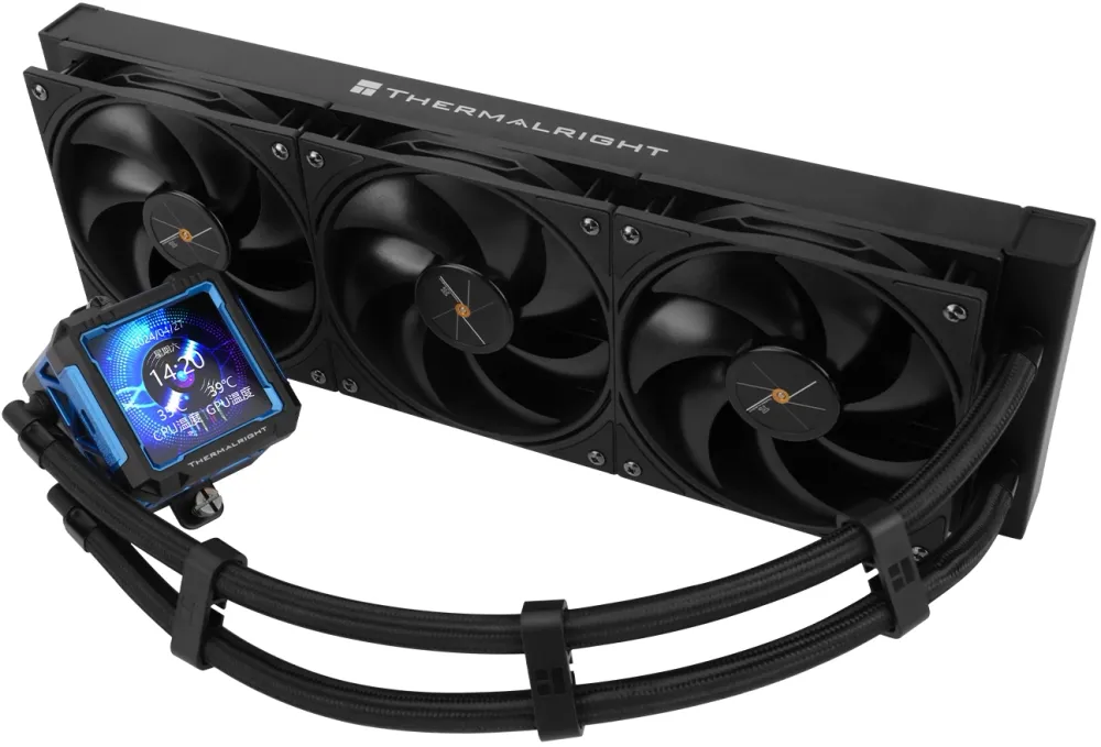 Система водяного охлаждения Thermalright Frozen Warframe Pro 360 Soc-AM5/AM4/1151/1200/2066/2011/1700 черный 4-pin 29.6dB Al LCD Ret (F-WFRAME-PRO-360-BL)